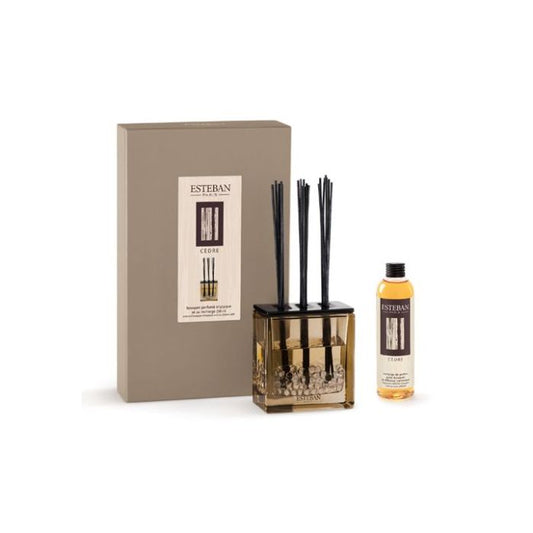 Esteban Vase Diffuser Perfume House Cedre Cedar 250 ML Glass With Chopsticks