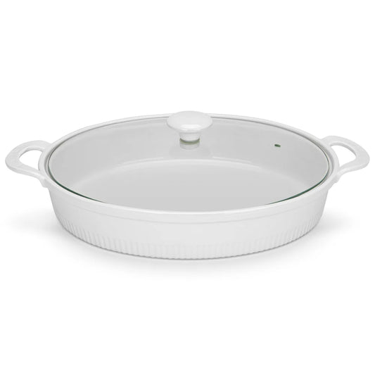 Fissman Oval Baking Dish With Glass Lid