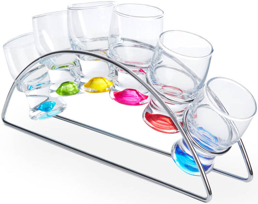 Fissman 6-Piece Shot Glasses 60ml With A Stand