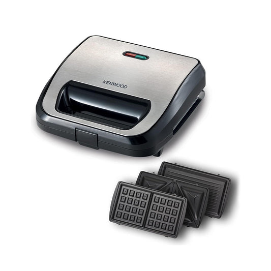 Kenwood Sandwich Maker 3 Plates - 750W Black metal