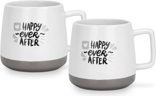 Fissman Set Of 2 Mugs 400 Ml Happy Ever After - New Bone China