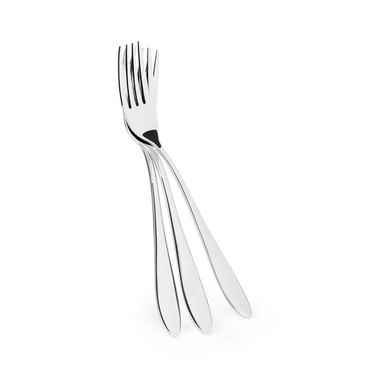 Fissman Set Of 3 Dinner Forks Floy 20 Cm - Stainless Steel