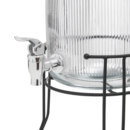 Fissman Beverage Dispenser With Stand - 3900 Ml - Glass