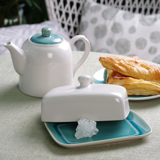 Fissman Butter Dish Celine Ceramic - Azure