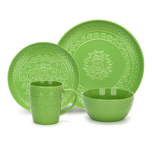 Fissman Set 16 Pcs Motif Green - Ceramic