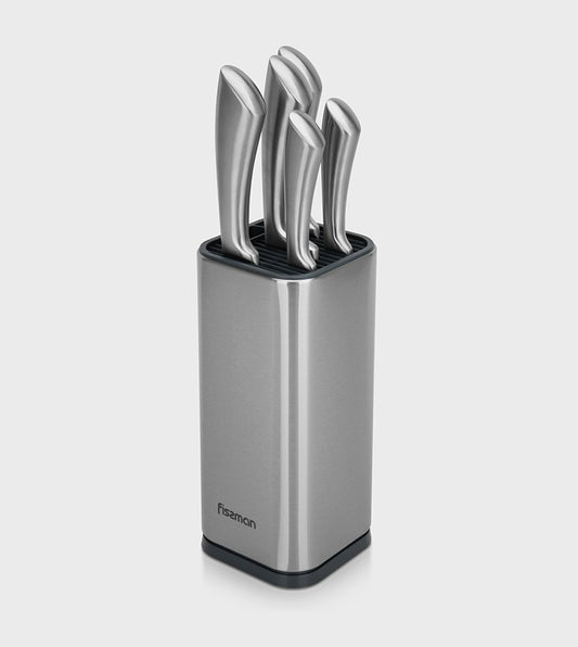 Fissman 6 Piece Knife Set Jarl With Metal Block - 420J2 Steel