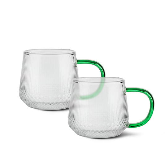 Fissman Cup Set 2Pcs Heat Resistant Glass - 320Ml