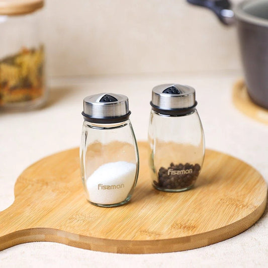 Fissman Salt And Pepper Glass Shakers - 110 Ml
