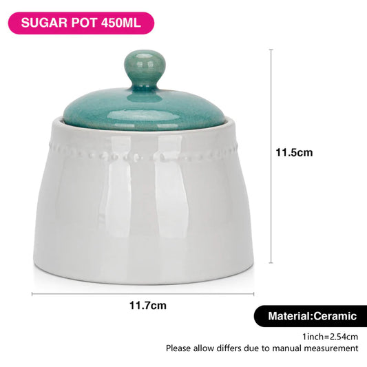 Fissman Ceramic Sugar Pot Celine - Azure