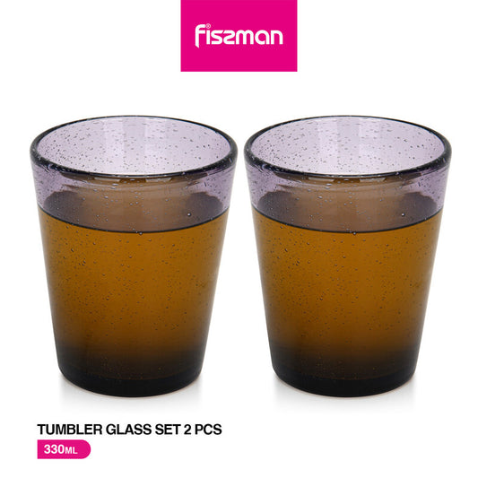 Fissman Tumbler Glass Set 2Pcs 330Ml - Solid Glass