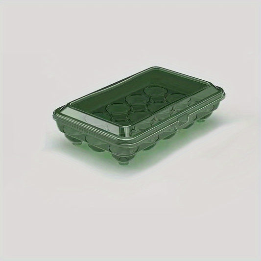 Egg Container Egg Holder Tray With Lid Storage Box OF 15 EGG GREEN