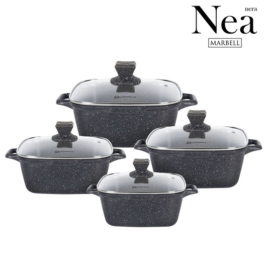 Professional Nea Square Stockpot - Set 4Pc