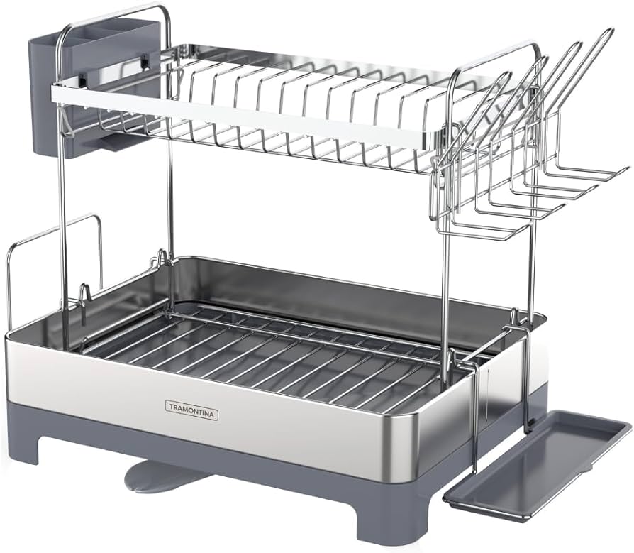 Tramontina 2-Tier Stainless Steel Dish Rack