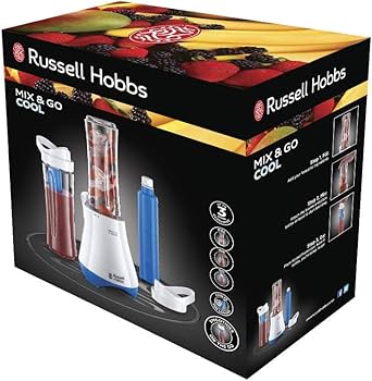 RUSSELL HOBBS MIX & GO COOL PERSONAL BLENDER 600ML SMOOTHIE MAKER