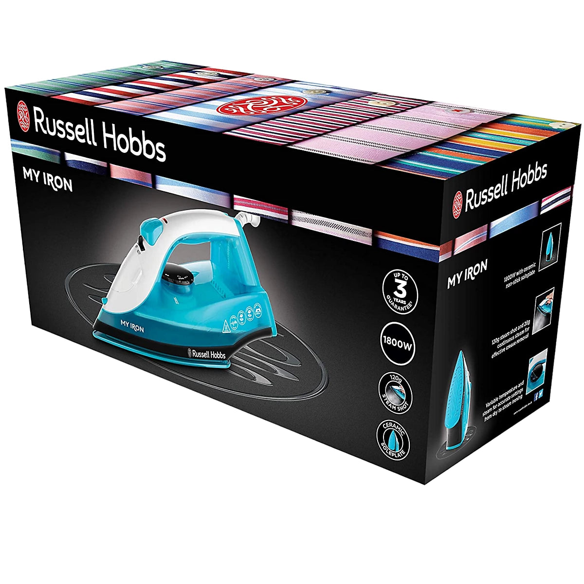 Russell Hobbs 25580 My Iron Steam Iron Ceramic Soleplate