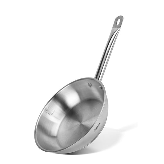 FISSMAN Frying pan 24x6 cm without lid (stainless steel) Stainless steel handle