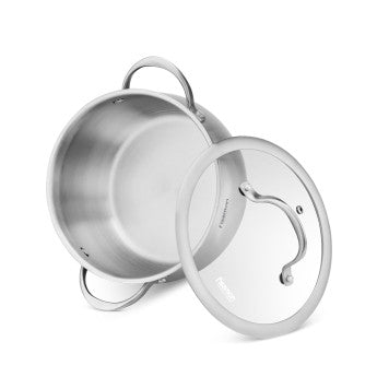 FISSMAN Casserole dish CASSIA  with lid Stainless steel handles; Glass lid