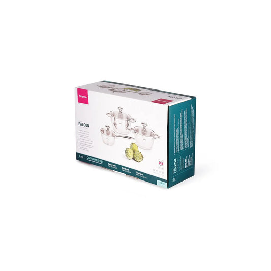 Fissman 6Pcs Cookware Set Falcon 6 Pcs With Glass Lids / Mirror outside