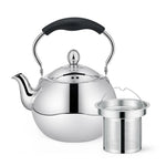 Fissman Tea Pot Fela With Steel Strainer - Stainless Steel - 1.5Ltr