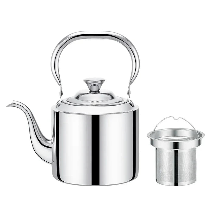 Fissman Tea Pot Fonso With Steel Strainer Stainless Steel - 1.5Ltr