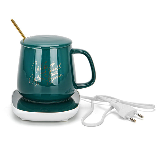 Fissman Gift Set Mug Ceramic With Warmer - 350 Ml