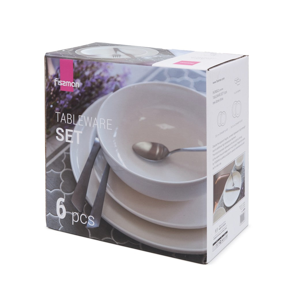 Fissman Tableware Set Horeca 6 Pcs - Porcelain