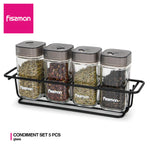 Fissman Condiment Set 5 Pcs (Glass)