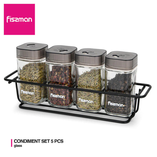 Fissman Condiment Set 5 Pcs (Glass)