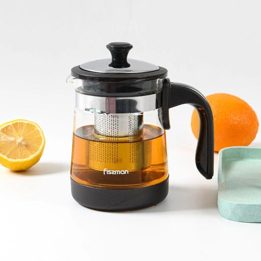 Fissman Tea Pot 950 Ml With Filter - Borosilicate Glass