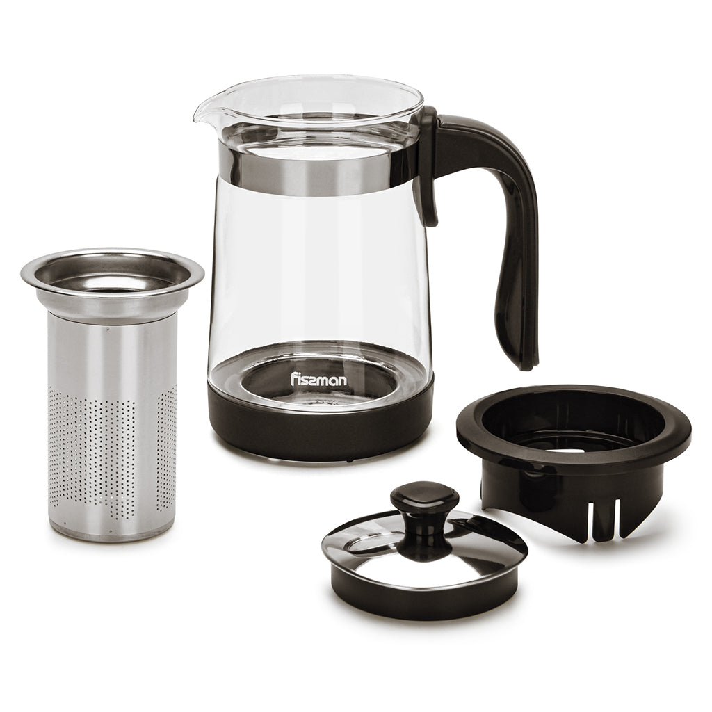 Fissman Tea Pot 950 Ml With Filter - Borosilicate Glass