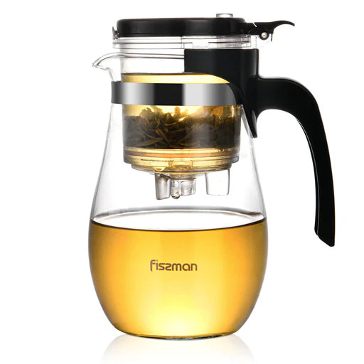 Fissman Tea Pot 900 Ml Gunfu - Glass
