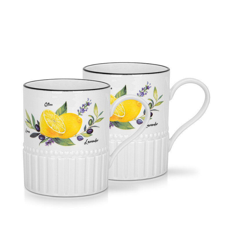 Fissman Set Of 2 Mugs Provence 400 Ml - Porcelain