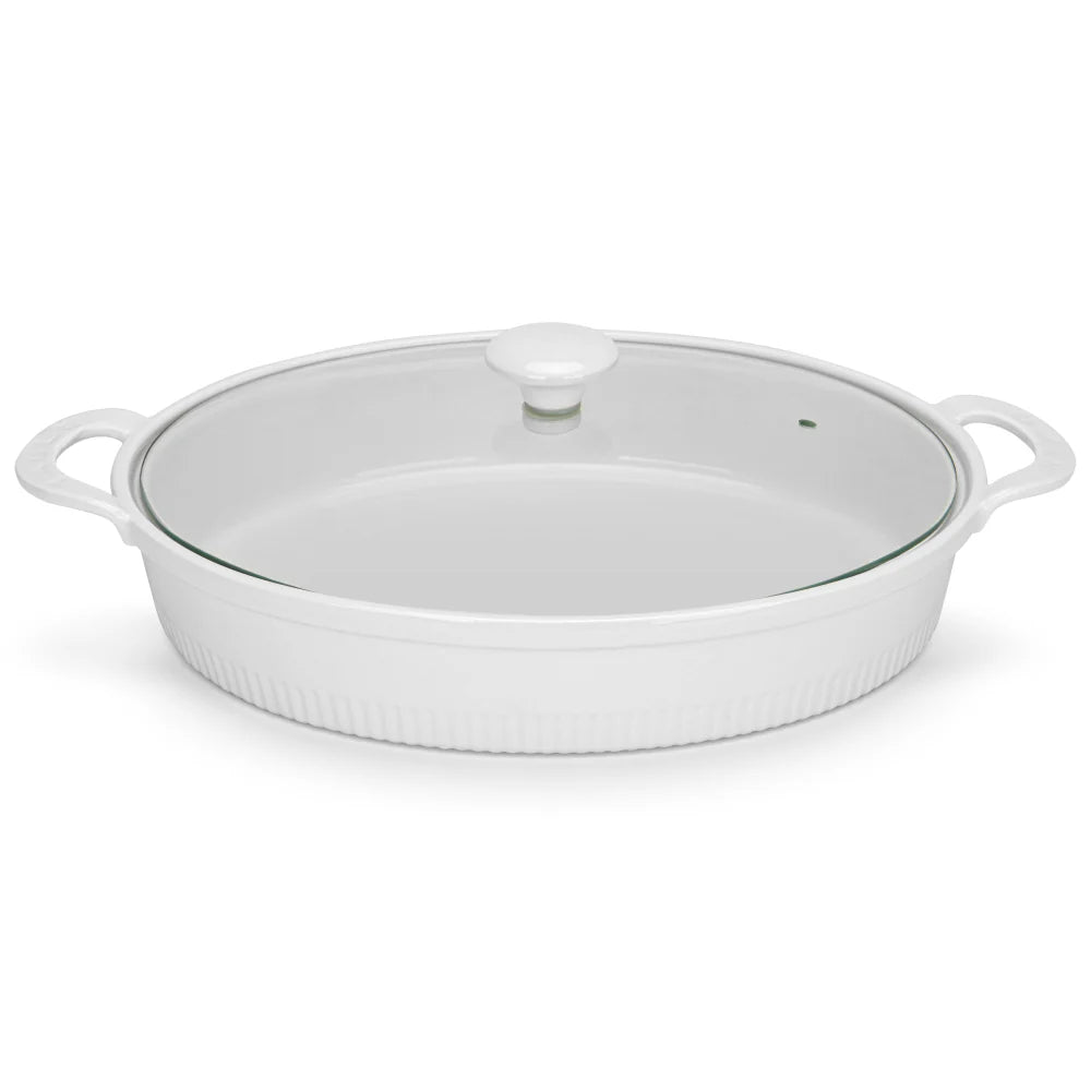 Fissman Oval Baking Dish With Glass Lid