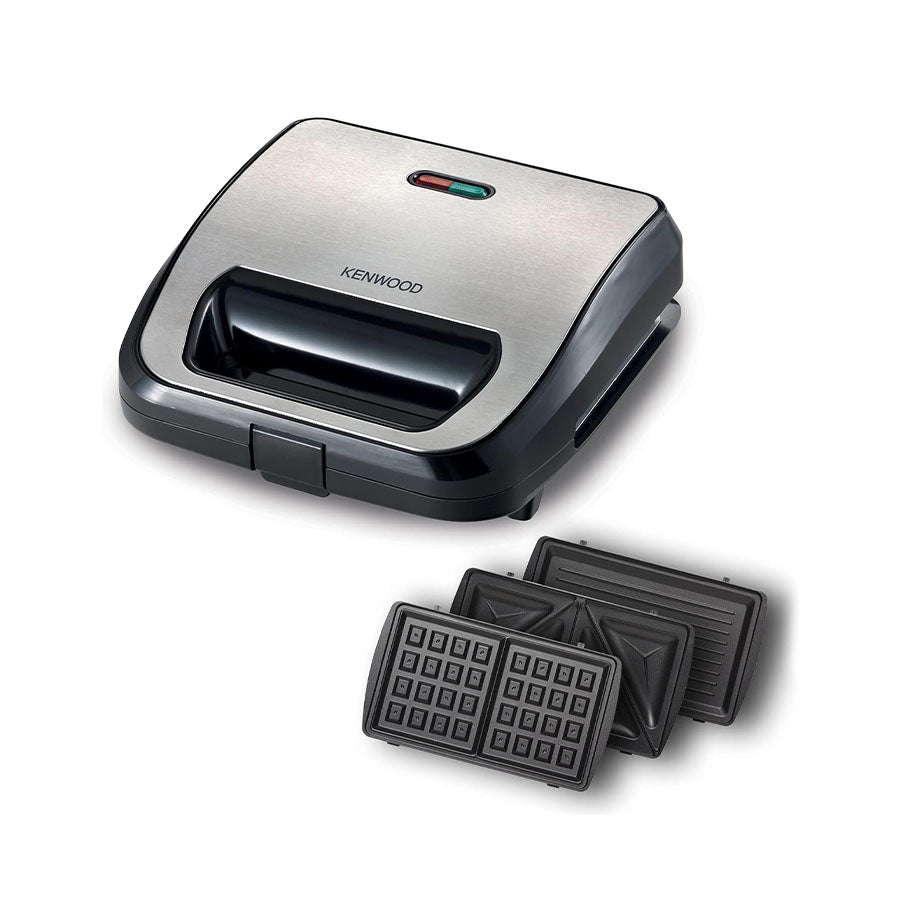 Kenwood Sandwich Maker 3 Plates - 750W Black metal