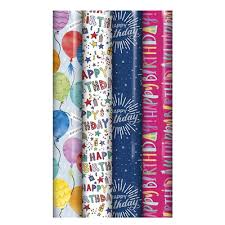 Happy Birthday 1 Giftwrap 2.5M Assorted 1Pc