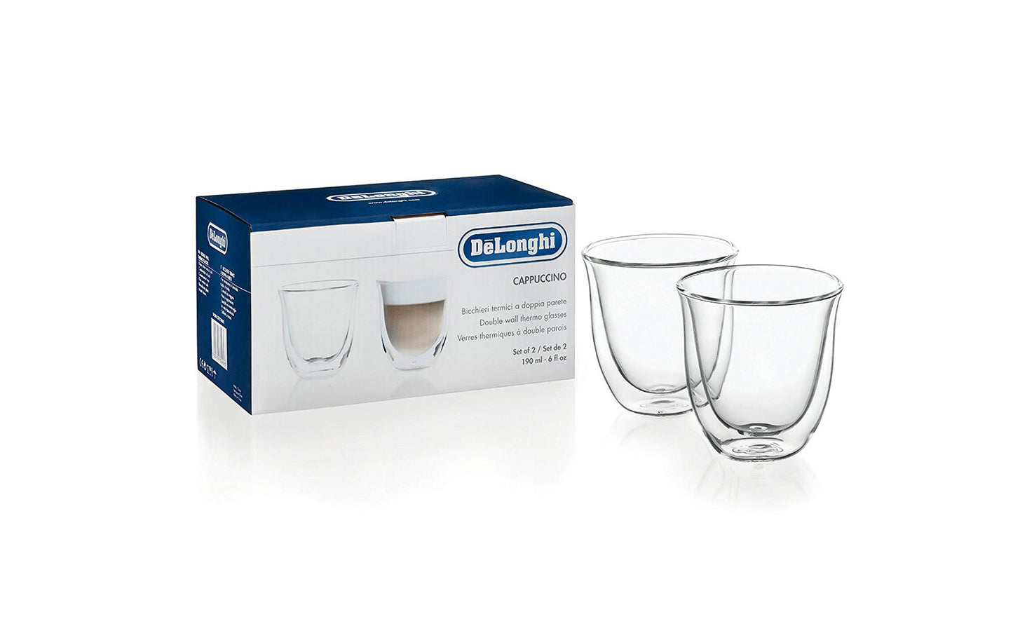 DeLonghi Cappuccino Glasses 2 x 270 ml