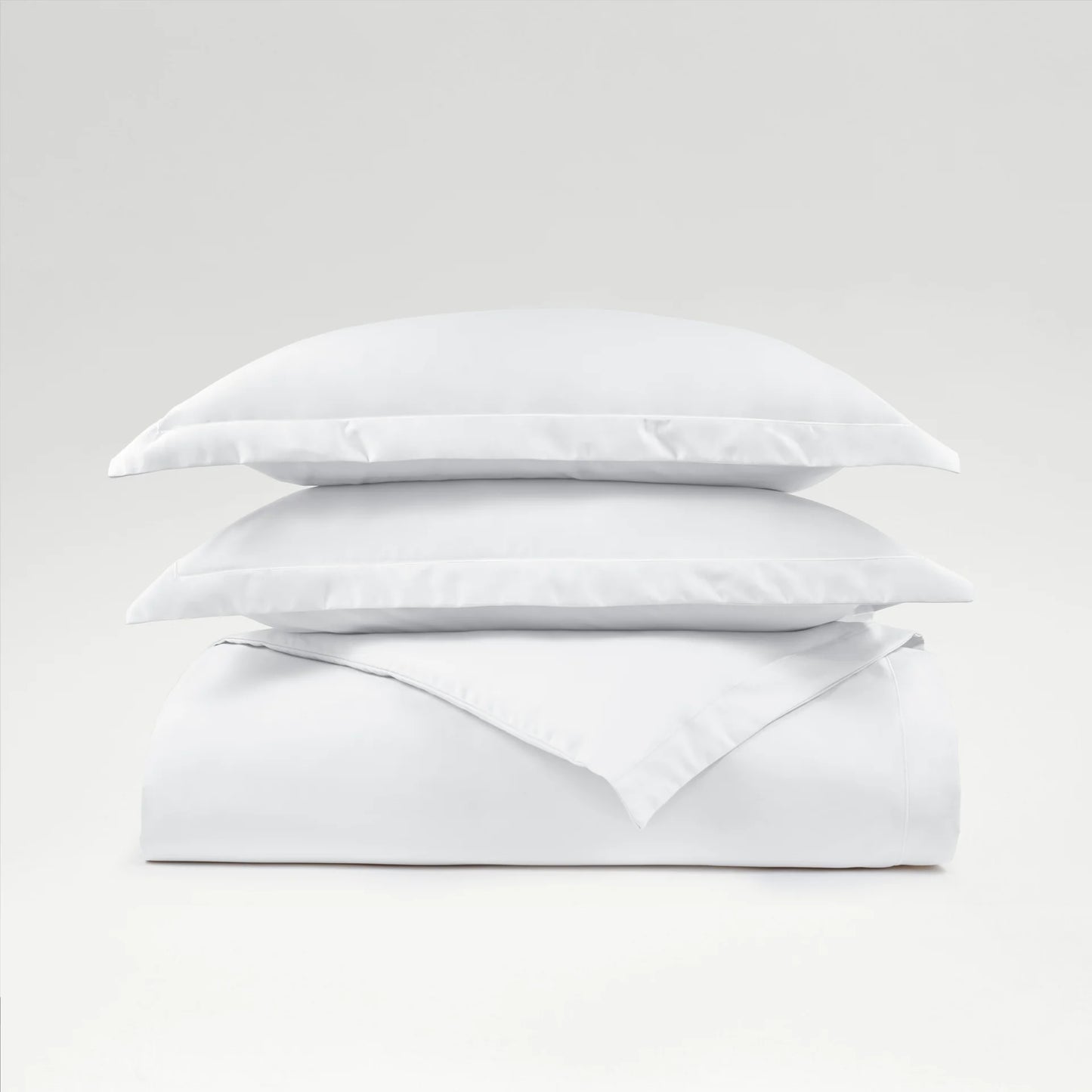 Bianca 400 Tc Sateen Plain Dyed Duvet Cover White