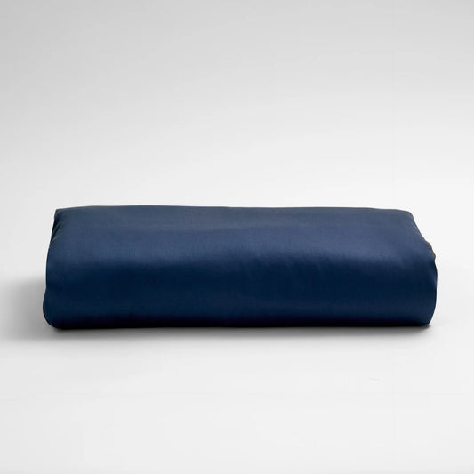 Bianca 400 Tc Sateen Plain Dyed King Fitted Sheet Navy
