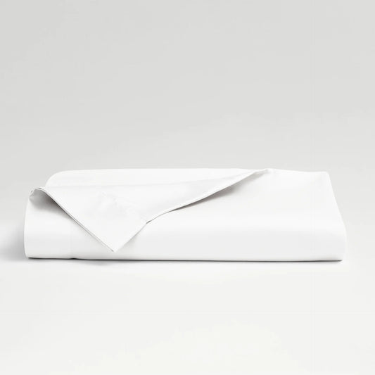 Bianca 400 Tc Sateen Plain Dyed Flat Sheet White