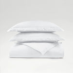 Bianca 400 Tc Sateen Plain Dyed Duvet Cover White