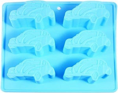 Fissman 6 Cups Cake Mold Cars - Silicone