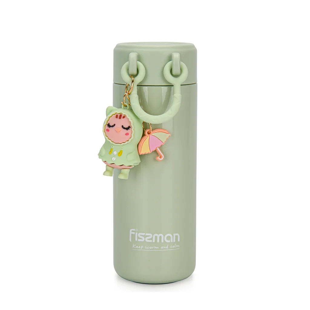 Fissman Double Wall Vacuum Flask 380 Ml Green - Stainless Steel