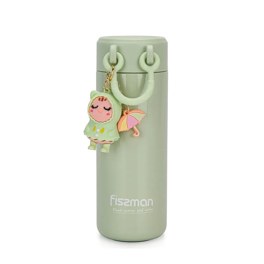 Fissman Double Wall Vacuum Flask 380 Ml Green - Stainless Steel