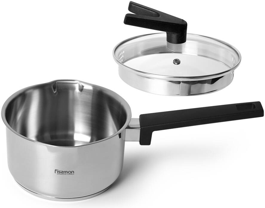Fissman Sauce Pan Eliz With Lid - Stainless Steel