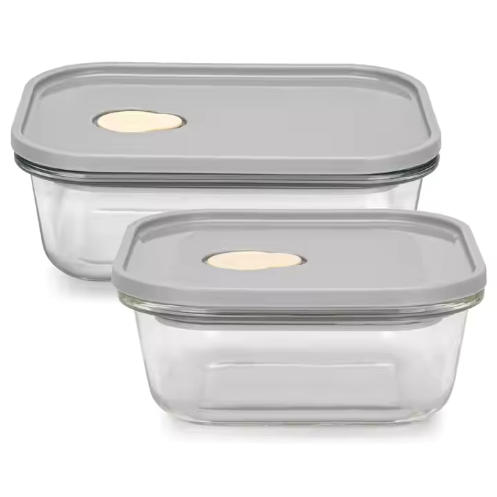 Fissman Set Of 2 Containers 450 Ml  580 Ml - Glass