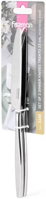 Fissman Set Of 2 Dinner Knives Trento 23 Cm - Stainless Steel