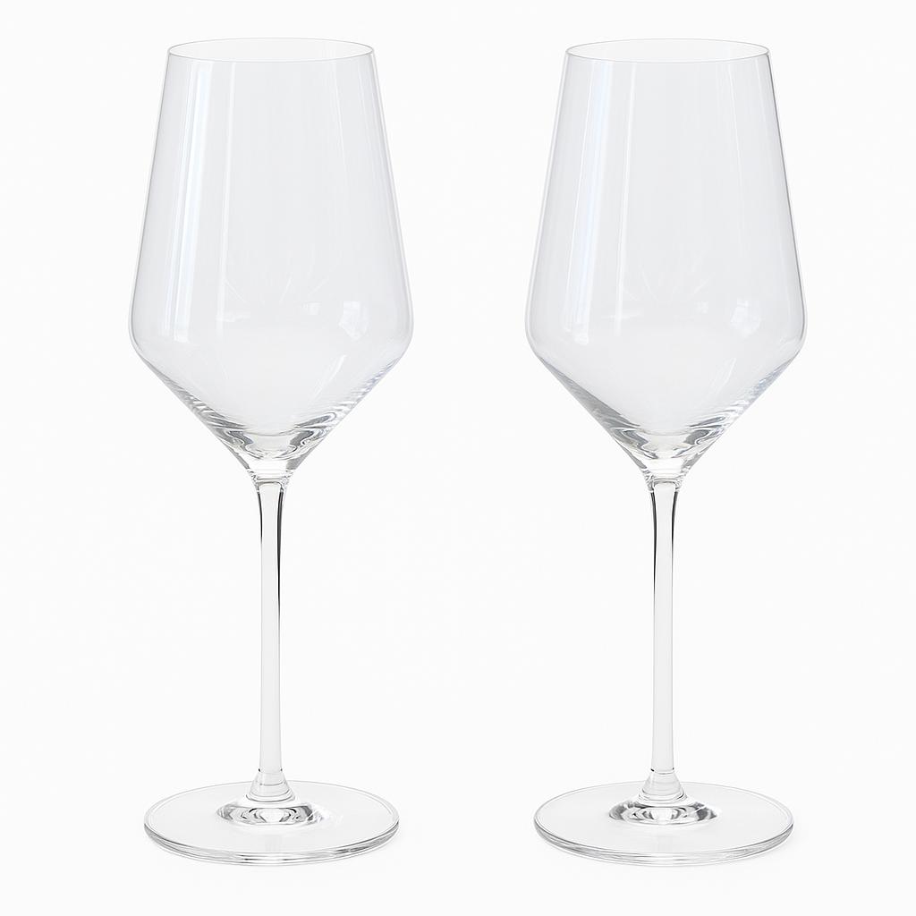 Fissman 2 Pcs White Wine Glasses Set - 400 Ml  (Glass)