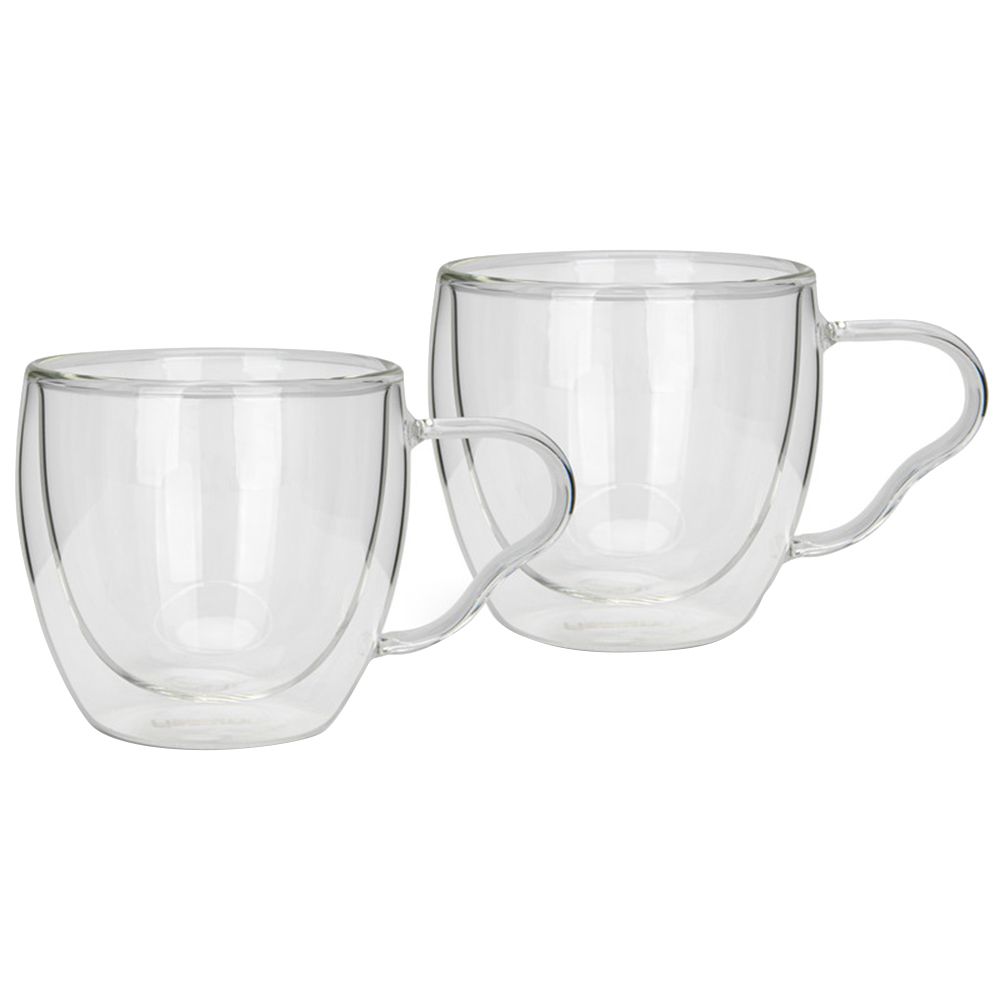 Fissman Double Wall Borosilicate Glass Cup - 90 ml - 2pcs