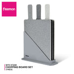Fissman 3 Pcs Index Chopping Board Set 32X19 Cm - Plastic