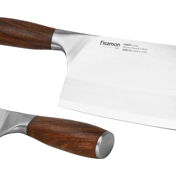 Fissman 8" Kitchen Cleaver Knife Fenrir With Damascus Pattern